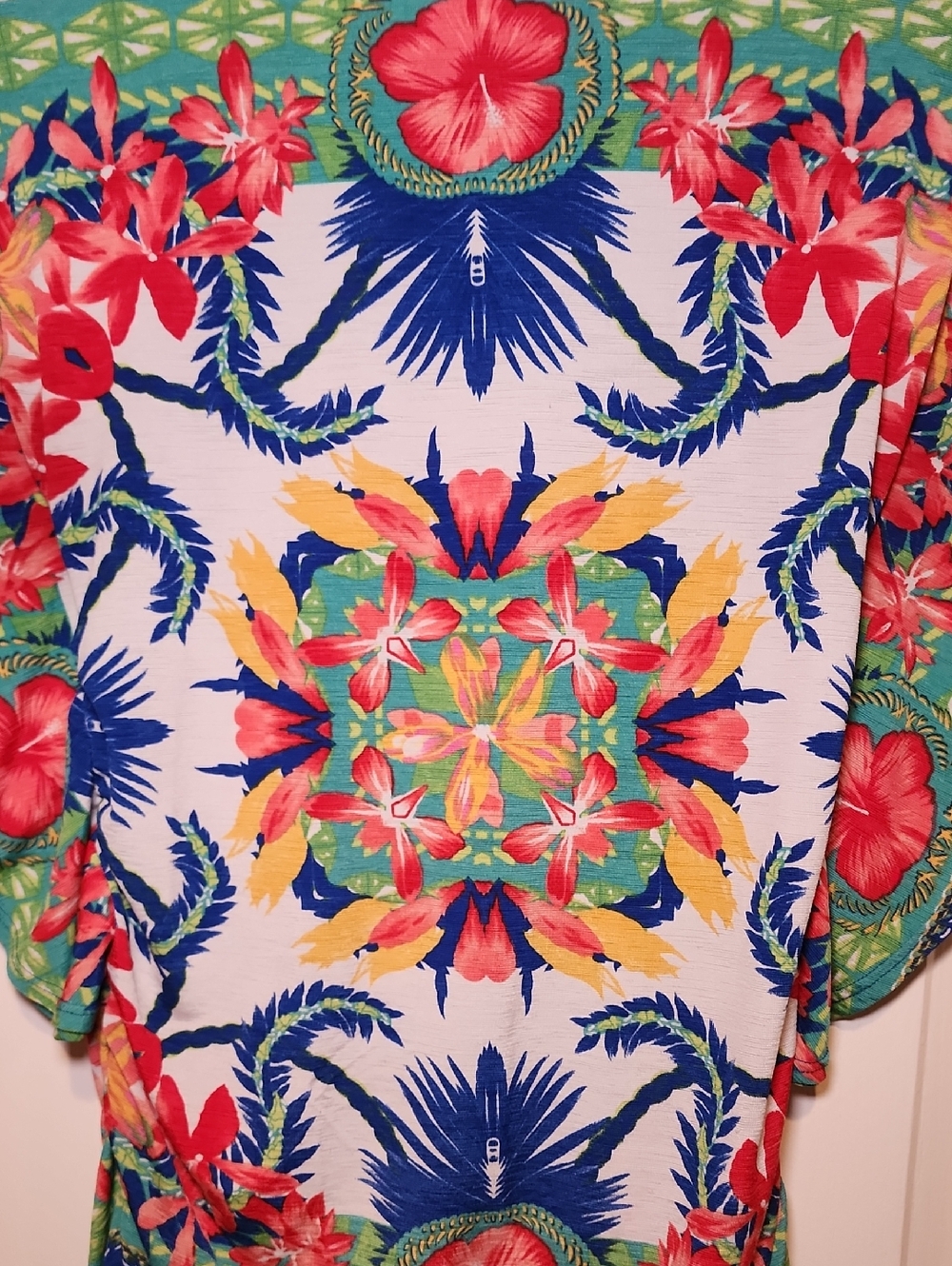 Vintage Silvergate Multicolor Tropical Floral Dolman Top, Sz. Small - Picture 10 of 12